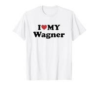 I Love My Wagner Nombre Conjunto Pareja Camiseta