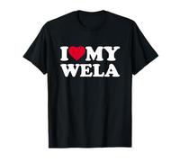 I Love My Wela Heart Family Grandma Camiseta