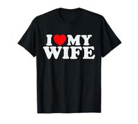 I Love My Wife & Husband Idea de Pareja I Heart My Wife Camiseta