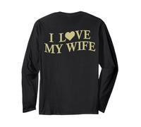 I Love My Wife I Heart My Wife Funny Husband On Back Manga Larga