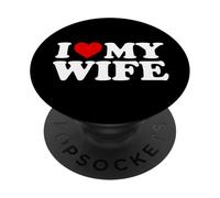 I Love My Wife - Red Heart PopSockets PopGrip Adhesivo