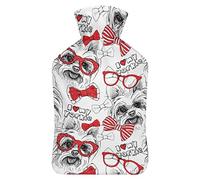 I Love My Yorkie Dog - Botella de agua de goma con cubierta de felpa suave, bolsa de agua caliente para invierno, manos y pies, protección contra el frío, 1000 ml