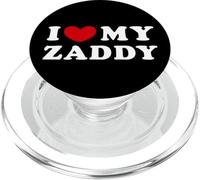 I Love My Zaddy, Amo a mi Zaddy, Corazón mi Zaddy PopSockets PopGrip para MagSafe