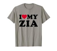 I Love My Zia Heart Family Grandma Camiseta