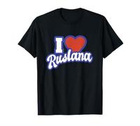 I Love Names Amo a Ruslana Camiseta Mujer T-Shirt Negro Talla S