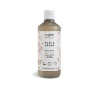 I love, naturals collection, vegan, hydrating, rose & argan, body wash