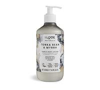 I Love Naturals Tonka Bean & Myrrh Hand & Body Lotion, Essential Oils Of Patchouli & Myrrh, Crafted With Ingredients Such as Shea Butter, 100% Recycled Bottle & Vegan-Friendly - 500ml