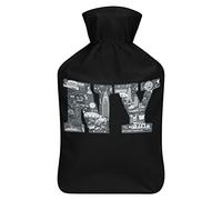 I Love New York City - Botella de agua de goma con cubierta de felpa suave, bolsa de agua caliente para invierno, manos y pies, protección contra el frío, 1000 ml