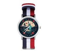 I Love New York City - Reloj deportivo para hombre y mujer, correa de nailon, reloj analógico de cuarzo