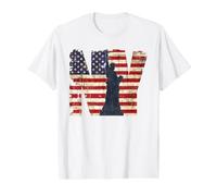 I Love New York, Vintage New York Liberty USA Flag Graphic Camiseta gráfica económica