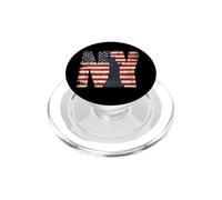 I Love New York, Vintage New York Liberty USA Flag Graphic PopSockets PopGrip para MagSafe