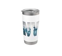 I Love New York Zip Hoodie, Cool New York City Skyline Vaso térmico de acero inoxidable de doble pared