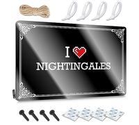 I Love Nightingales - Divertido balcón colgante | Impresionantes accesorios de póster vintage de metal para decoración de pared (20 x 30 cm)