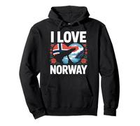 I Love Norway Corazón Ballena Aventura Alegría Sudadera con Capucha