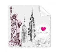 I Love nueva york estatua de la libertad América país ciudad gafas paño de limpieza paño limpiador de regalo teléfono Protector de 5 unidades