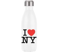 I Love NY I Love New York - Botella de agua térmica aislada al vacío, color blanco