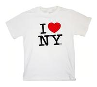 I Love NY T-Shirt York City tee Hear NYC Shirt Tags White M