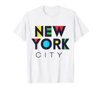I Love NYC Colorful New York City NYC Modern Bold Typography Camiseta gráfica económica, Hombre, Blanco, XL