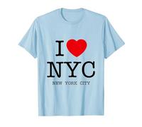 I Love NYC Graphic tee Shirts & Cool Designs, New York City Camiseta, Hombre, Azul Bebé, XL