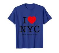 I Love NYC Graphic tee Shirts & Cool Designs, New York City Camiseta, Hombre, Azul Real, M