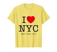 I Love NYC Graphic tee Shirts & Cool Designs, New York City Camiseta, Hombre, Limón, 3XL