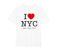 I Love NYC Graphic tee Shirts & Cool Designs, New York City Camiseta, Hombre Tallas Grandes, Blanco, 2X Alto