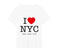 I Love NYC Graphic tee Shirts & Cool Designs, New York City Camiseta, Mujer Tallas Grandes, Blanco, 2XL Grande