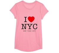 I Love NYC Graphic tee Shirts & Cool Designs, New York City Camiseta, Niñas, Rosado, S