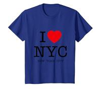 I Love NYC Graphic tee Shirts & Cool Designs, New York City Camiseta, Niños, Azul Real, 12 años