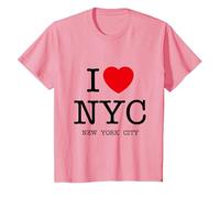 I Love NYC Graphic tee Shirts & Cool Designs, New York City Camiseta, Niños, Rosado, 2 años