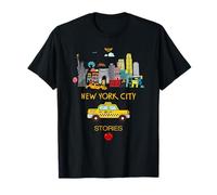 I Love NYC, New York City Wonderful Stories with Cartoon Art Camiseta
