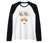 I Love NYC, New York City Wonderful Stories with Cartoon Art Camiseta Manga Raglan