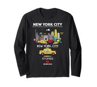 I Love NYC, New York City Wonderful Stories with Cartoon Art Manga Larga