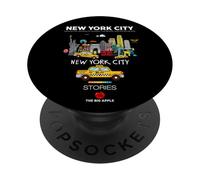 I Love NYC, New York City Wonderful Stories with Cartoon Art PopSockets PopGrip Adhesivo