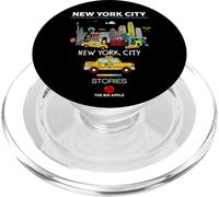 I Love NYC, New York City Wonderful Stories with Cartoon Art PopSockets PopGrip para MagSafe