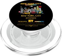 I Love NYC, New York City Wonderful Stories with Cartoon Art PopSockets PopGrip para MagSafe