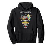 I Love NYC, New York City Wonderful Stories with Cartoon Art Sudadera con Capucha