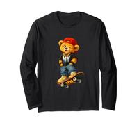 I Love NYC, Urban Skateboarding Bear Street Art Graphic Manga Larga