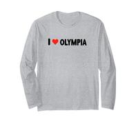 I Love Olympia Washington - Heart Travel Trip Vacaciones Manga Larga