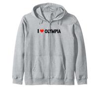 I Love Olympia Washington - Heart Travel Trip Vacaciones Sudadera con Capucha