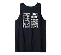 I Love-One Woman and Several Guns Lover Husband Boyfriend Camiseta sin Mangas