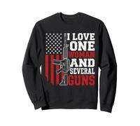 I Love-One Woman and Several Guns Lover Husband Boyfriend Sudadera