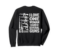 I Love-One Woman and Several Guns Lover Husband Boyfriend Sudadera