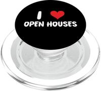 I Love Open Houses - Corazón - Agente de Bienes Raíces Casas PopSockets PopGrip para MagSafe