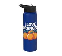 I Love Oranges Delicia de cítricos frescos Stainless Steel Insulated Water Bottle