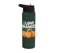 I Love Oranges Delicia de cítricos frescos Stainless Steel Insulated Water Bottle