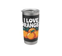 I Love Oranges Delicia de cítricos frescos Vaso térmico de acero inoxidable de doble pared