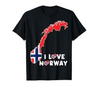 I Love Oslo Hello Norway - Bandera de Mapa Orgulloso Noruego Daddy Mama Camiseta