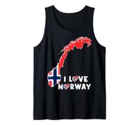 I Love Oslo Hello Norway - Bandera de Mapa Orgulloso Noruego Daddy Mama Camiseta sin Mangas