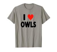 I Love Owls - Heart Barn Snowy Great Horned Owl Ornitología Camiseta